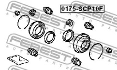 Ремкомплект, тормозной суппорт 0175-SCP10F FEBEST - фото №2