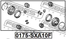 Ремкомплект, тормозной суппорт 0175-SXA10F FEBEST - фото №2
