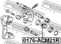 Поршень, корпус скобы тормоза 0176-ACM21R FEBEST - фото №2