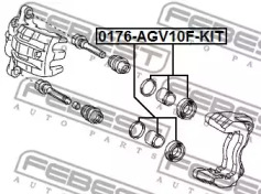 Поршень, корпус скобы тормоза 0176-AGV10F-KIT FEBEST - фото №2