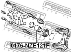 Поршень, корпус скобы тормоза 0176-NZE121F FEBEST - фото №2