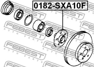Ступица колеса 0182-SXA10F FEBEST - фото №2