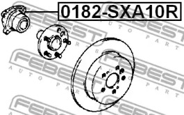 Ступица колеса 0182-SXA10R FEBEST - фото №2