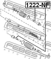 Осевой шарнир, рулевая тяга 1222-NF FEBEST - фото №2