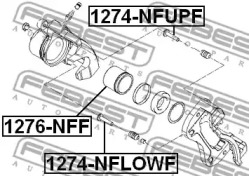 Направляющий болт, корпус скобы тормоза 1274-NFUPF FEBEST - фото №2