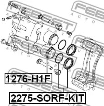 Ремкомплект, тормозной суппорт 2275-SORF-KIT FEBEST - фото №2