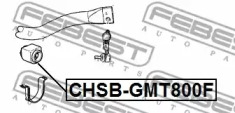 Опора, стабилизатор CHSB-GMT800F FEBEST - фото №2