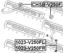 Втулка, стабилизатор CHSB-V250F FEBEST - фото №2