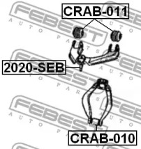 Подвеска, рычаг независимой подвески колеса CRAB-011 FEBEST - фото №2