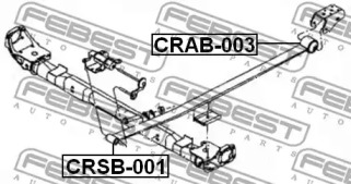 Втулка, листовая рессора CRSB-001 FEBEST - фото №2