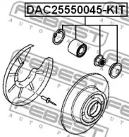Комплект подшипника ступицы колеса DAC25550045-KIT FEBEST - фото №2