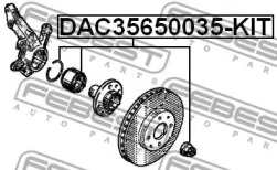 Комплект подшипника ступицы колеса DAC35650035-KIT FEBEST - фото №2