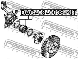 Комплект подшипника ступицы колеса DAC40840038-KIT FEBEST - фото №2