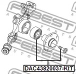 Комплект подшипника ступицы колеса DAC43820037-KIT FEBEST - фото №2