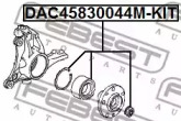 Комплект подшипника ступицы колеса DAC45830044M-KIT FEBEST - фото №2