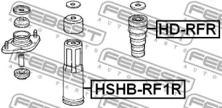 Амортизатор HD-RFR FEBEST - фото №2
