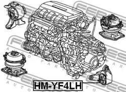 Подвеска, двигатель HM-YF4LH FEBEST - фото №2