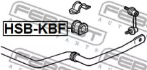 Опора, стабилизатор HSB-KBF FEBEST - фото №2