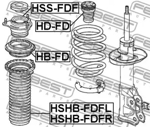 Защитный колпак / пыльник, амортизатор HSHB-FDFR FEBEST - фото №2