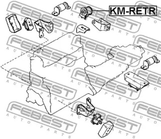 Подвеска, двигатель KM-RETR FEBEST - фото №2