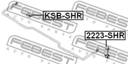 Втулка, стабилизатор KSB-SHR FEBEST - фото №2