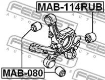 Втулка, рычаг колесной подвески MAB-114RUB FEBEST - фото №2