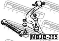 ремонтный комплект, несущие / направляющие шарниры MBJB-295 FEBEST - фото №2