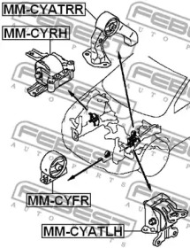 Подвеска, двигатель MM-CYATLH FEBEST - фото №2