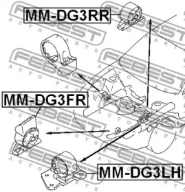 Подвеска, двигатель MM-DG3FR FEBEST - фото №2