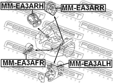 Подвеска, двигатель MM-EA3ARH FEBEST - фото №2