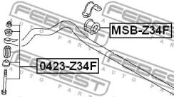 Опора, стабилизатор MSB-Z34F FEBEST - фото №2