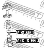 Защитный колпак / пыльник, амортизатор MSHB-E33R FEBEST - фото №2