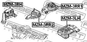 Подвеска, двигатель MZM-3RR1 FEBEST - фото №2