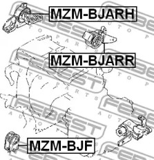 Подвеска, двигатель MZM-BJF FEBEST - фото №2