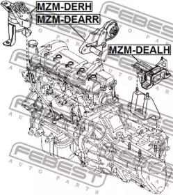 Подвеска, двигатель MZM-DEALH FEBEST - фото №2