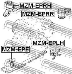 Подвеска, двигатель MZM-EPRH FEBEST - фото №2