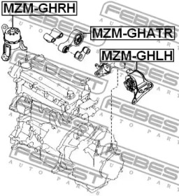 Подвеска, двигатель MZM-GHLH FEBEST - фото №2