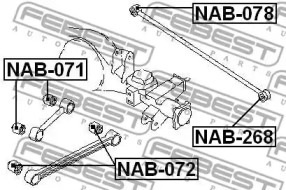 Подвеска, рычаг независимой подвески колеса NAB-071 FEBEST - фото №2