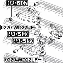Подвеска, рычаг независимой подвески колеса FEBEST NAB-167