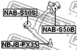 Подвеска, рычаг независимой подвески колеса NAB-S50S FEBEST - фото №2
