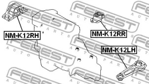 Подвеска, двигатель NM-K12LH FEBEST - фото №2