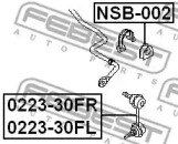 Опора, стабилизатор NSB-002 FEBEST - фото №2