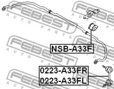 Опора, стабилизатор NSB-A33F FEBEST - фото №2