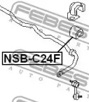 Опора, стабилизатор NSB-C24F FEBEST - фото №2