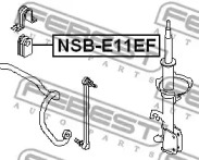 Опора, стабилизатор NSB-E11EF FEBEST - фото №2