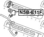 Опора, стабилизатор NSB-E11F FEBEST - фото №2