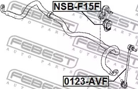 Опора, стабилизатор NSB-F15F FEBEST - фото №2