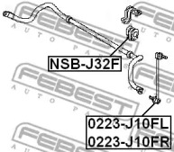 Опора, стабилизатор NSB-J32F FEBEST - фото №2