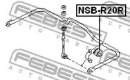 Опора, стабилизатор NSB-R20R FEBEST - фото №2
