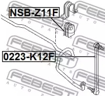Опора, стабилизатор NSB-Z11F FEBEST - фото №2